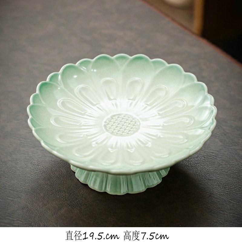 Керамическая тарелка на высоких ножках, форма для торта, тарелка для десерта, поднос для напитков, фруктовая чаша, подставка для торта, поднос для закусок, декоративные тарелки, подставка для дисплея