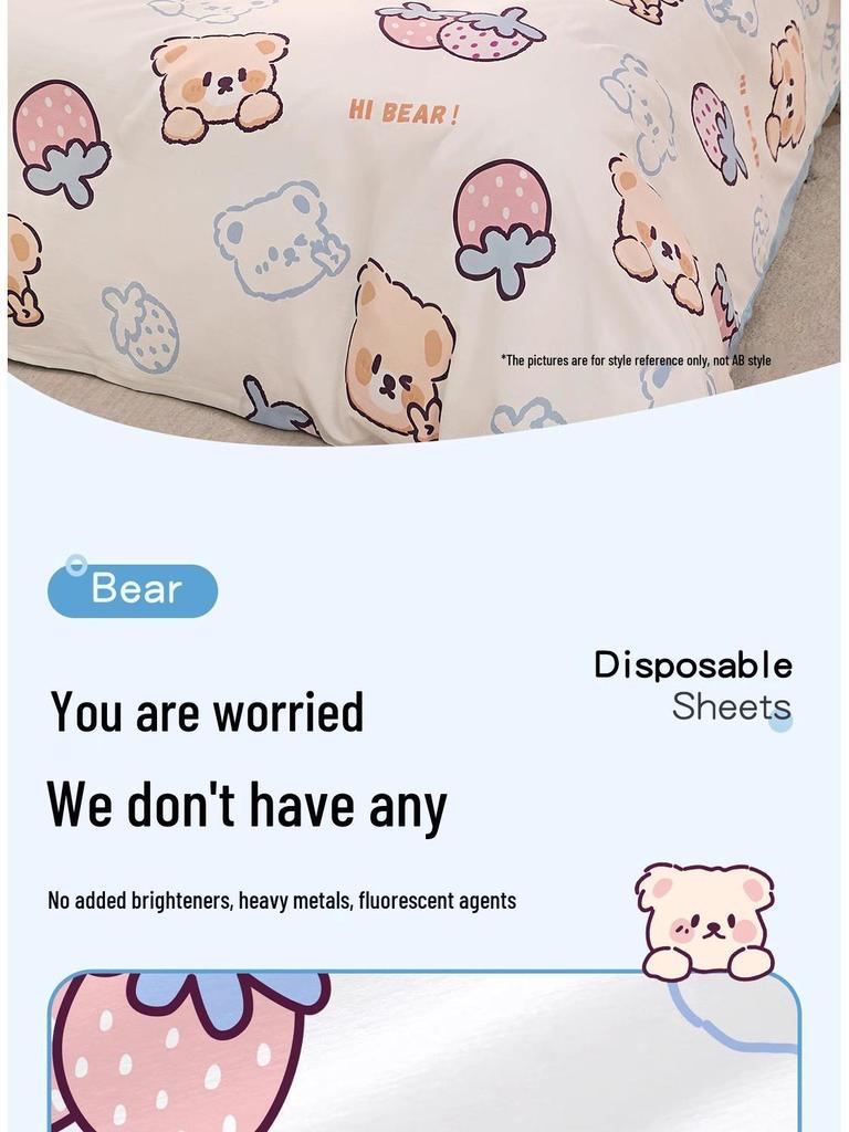 Очень большой толстый одноразовый гостиничный постельный комплект: Пододеяльник, наволочка, банное полотенце и грязеотталкивающая простыня.