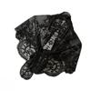 French Style Head Covering Scarf Shawl Elegant Embroidered Flower Scarf Crochet Head Scarf  Travel