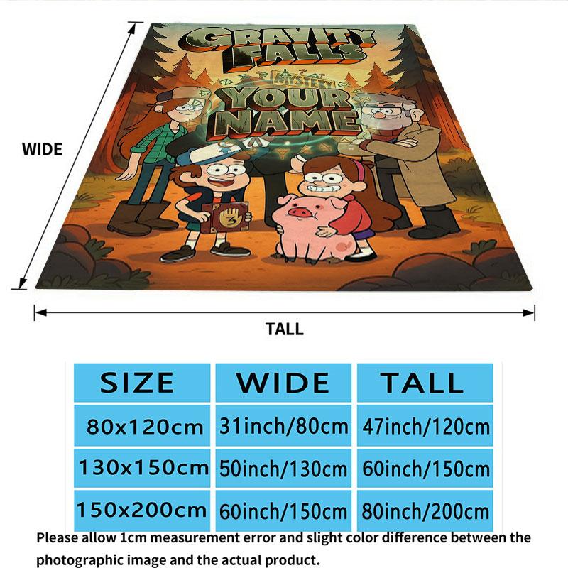 Custom Gravity Falls Blanket, High quality Comfortable for All Seasons, Home Decor, Warmth and Comfort