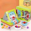 Children'S Play House Feeding Game Puzzle Early Education Baby Chopsticks Spoon Eating Training Parent-Child Board Game Wooden Toy