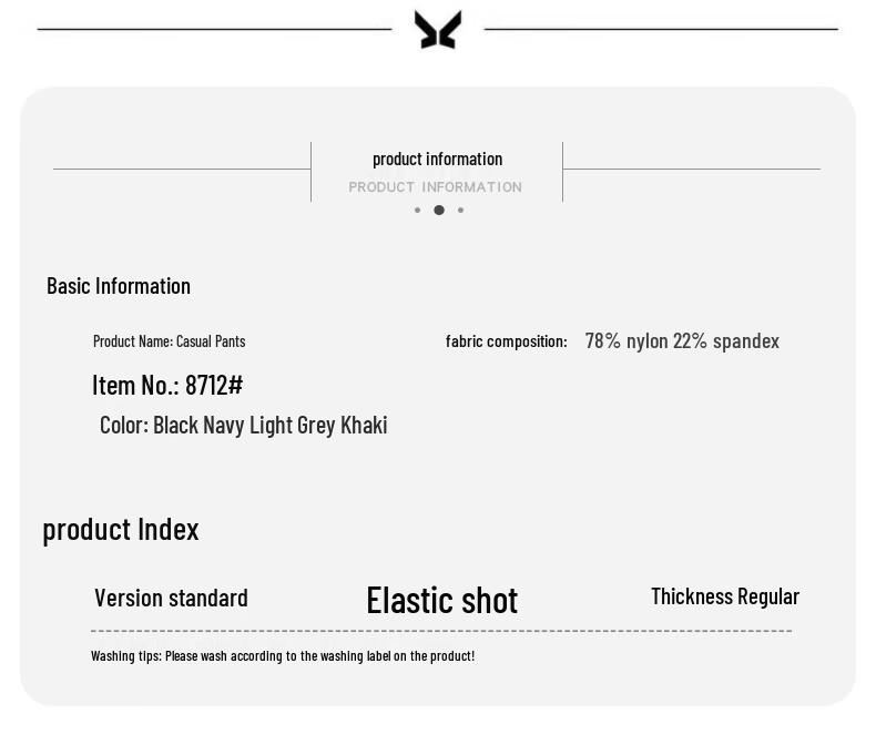 Yiliteng Men's Business Casual Straight-Leg Trousers