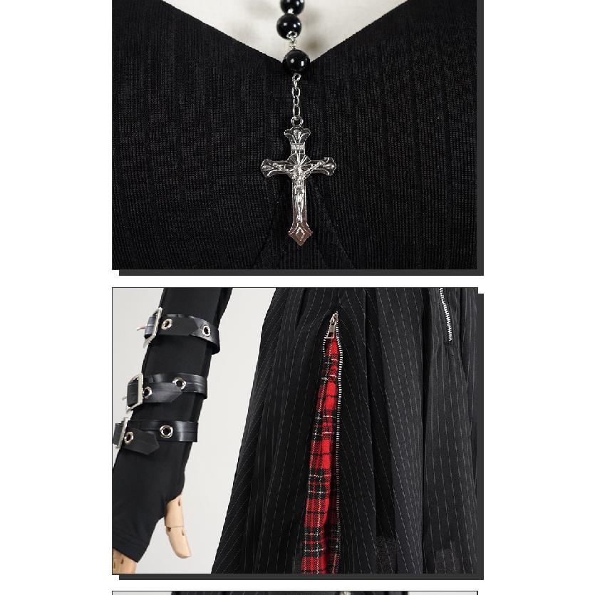 Миса Аманэ Тетрадь смерти Костюм для косплея Платье Готическая Лолита, Наряд для сценического выступления на Хэллоуин, Аниме Готическая мода