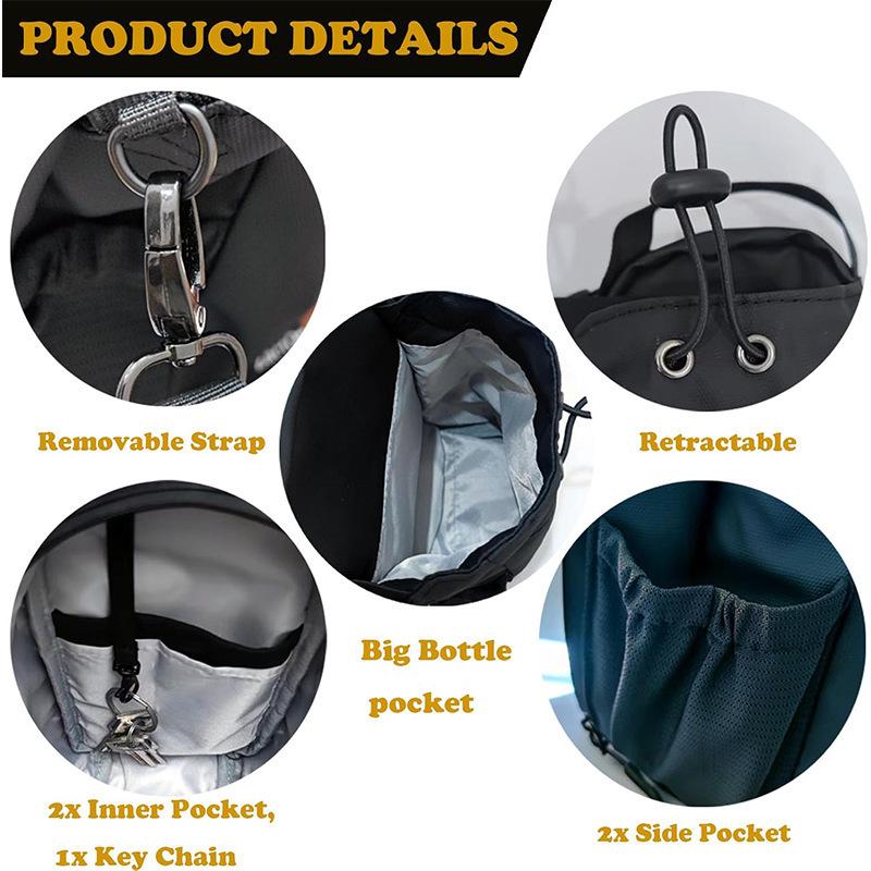 High-End Portable Crossbody Fitness Bag with Magnetic Water Bottle Holder