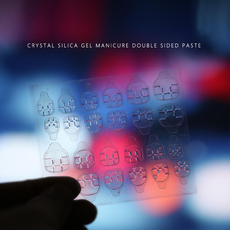24 шт. желейный клей, прозрачные невидимые наклейки для клея, водонепроницаемые наклейки для ногтей, желейные двухсторонние наклейки для ногтей, двухсторонние клеевые наклейки для ногтей
