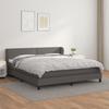 3127269 vidaXL Divan Bed with Mattress Grey 180x200 Cm Faux Leather