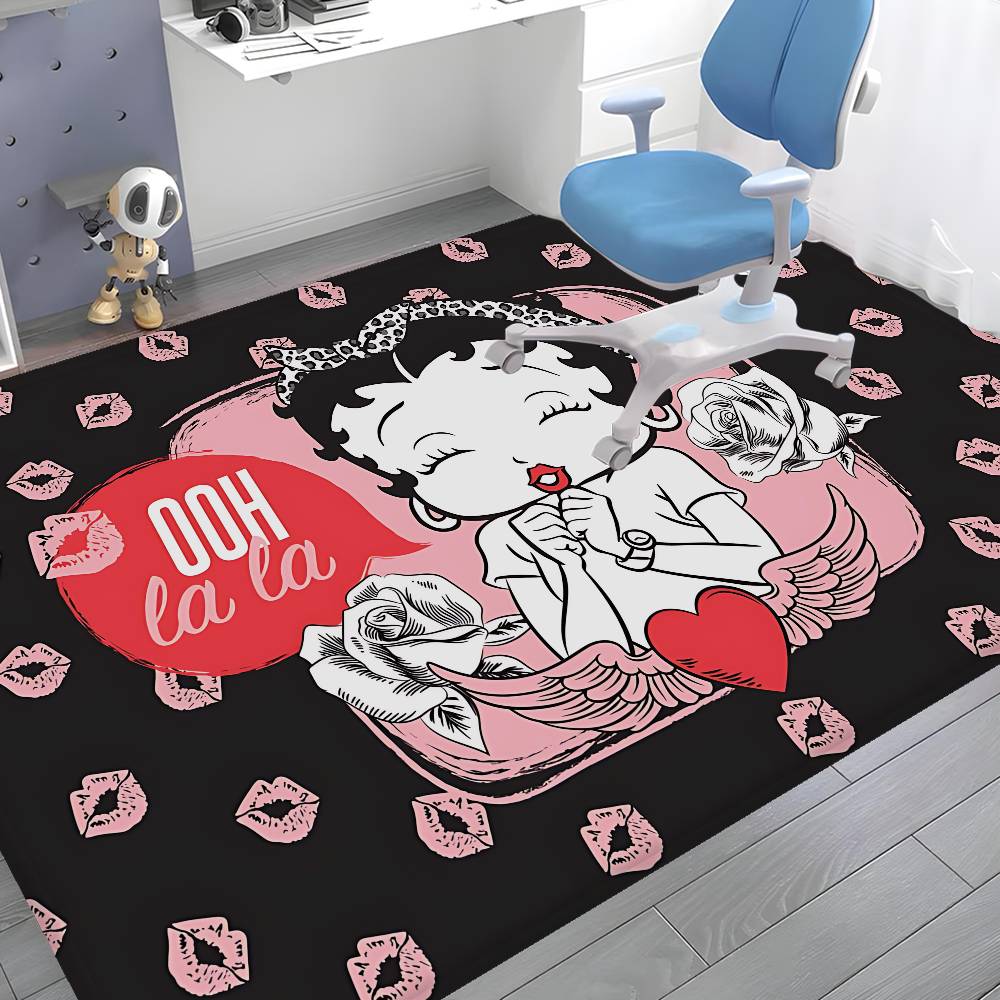 B-Betty Girl B-Boop Door Mat Washable Non-Slip Living Room Sofa Chairs Area Mat Kitchen Doormat Area Rug