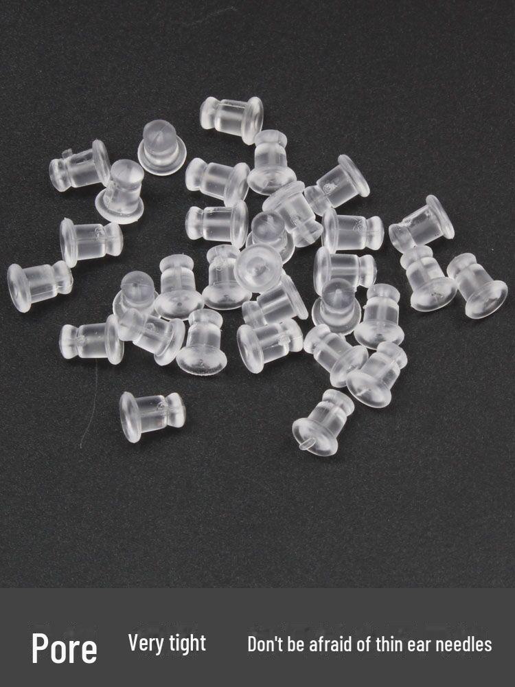 Прозрачные силиконовые гвоздики и заглушки для ушей - набор аксессуаров для самостоятельного изготовления
