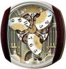 Seiko Часы настенные часы Karakuri часы радио аналоговые Karakuri 6 песен мелодия вращающийся декор темно-коричневый мраморный узор RE564H