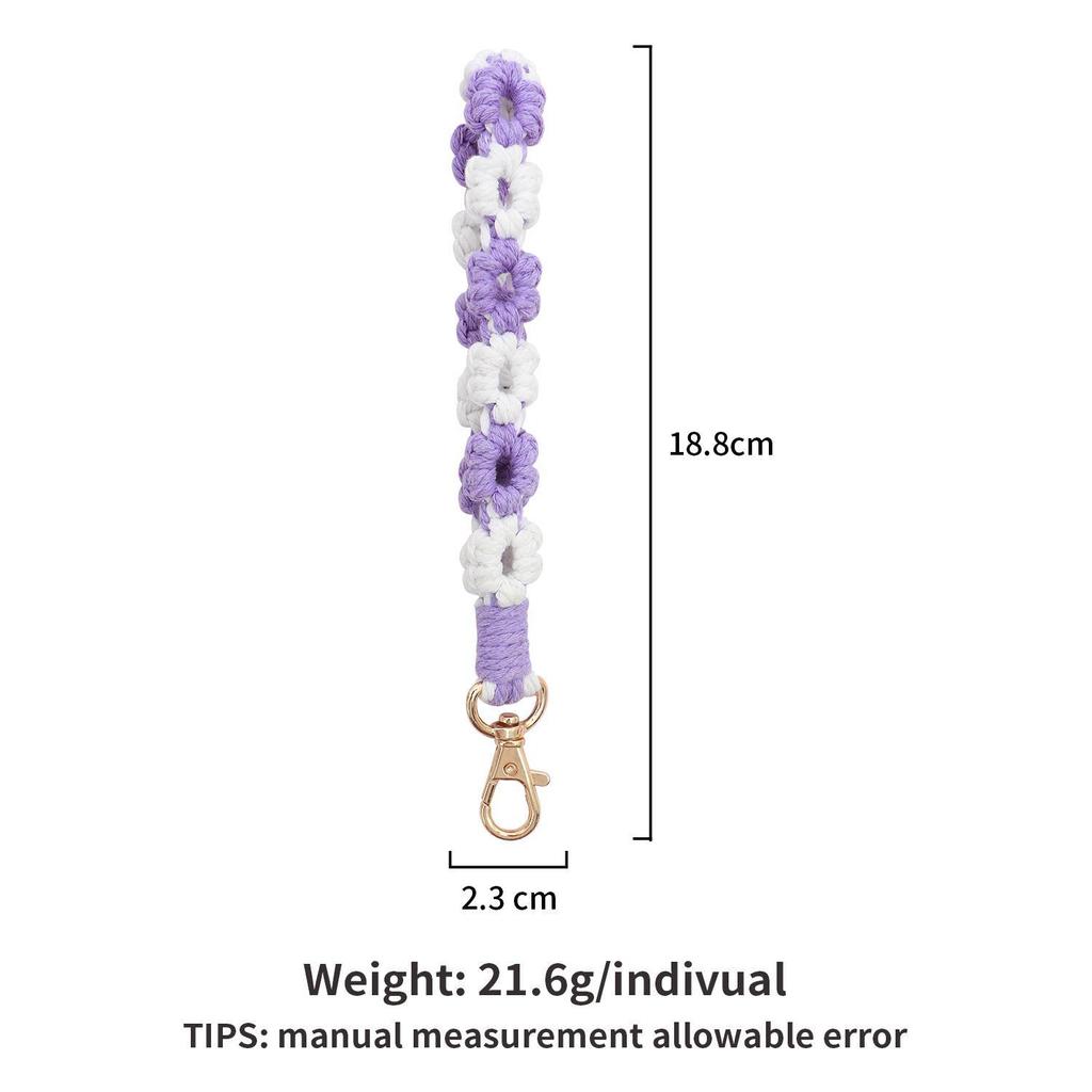 Брелок-браслет в виде хризантемы в стиле бохо