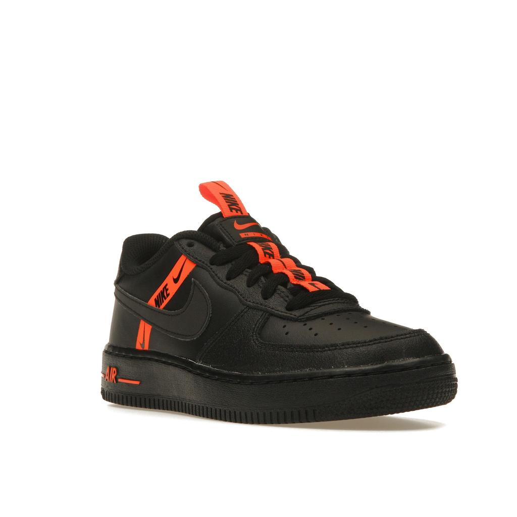 Nike Air Force 1 LV8 KSA GS Worldwide Pack — Детские кроссовки черного цвета Total Orange CT4683-001