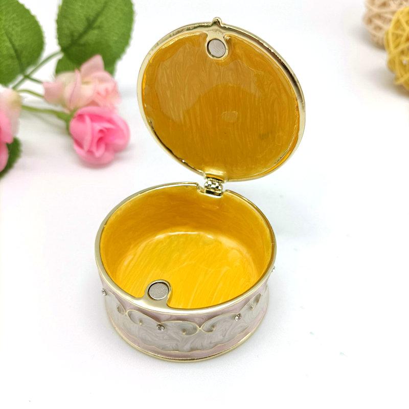 SHINNYGIFTS Enameled Metal Toe Shoes Trinket Box Gift Box for Jewelries Valentine Gift Forever Model SC2022