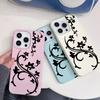 Чехол для телефона с цветочным рисунком для IPhone 17 16 15 Plus 14 13 12 11 Pro Max 17E Air 16e Ударопрочный задний чехол Coque