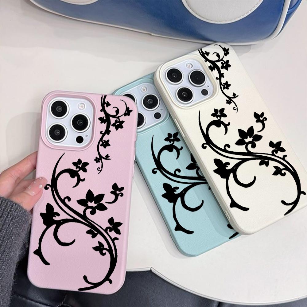 Чехол для телефона с цветочным рисунком для IPhone 17 16 15 Plus 14 13 12 11 Pro Max 17E Air 16e Ударопрочный задний чехол Coque