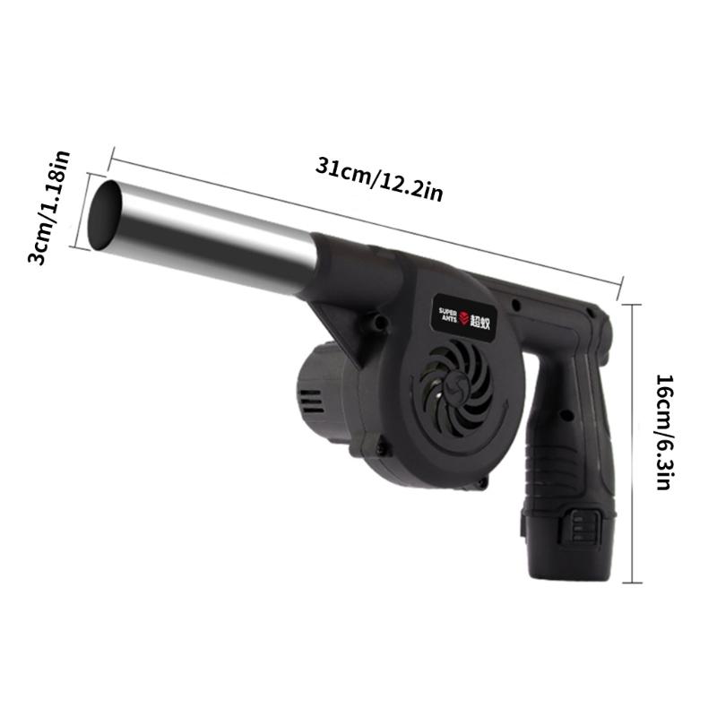 Handheld BBQ Fan Air Blower Large Air Flow Rechargeable BBQ Fan Variable Speed Controller Picnic Barbecue Tools