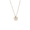 Lucky Clover Necklace Women's Light Luxury Niche Opal Clavicle Chain Summer Leaf Strength Chain