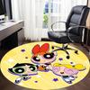 1pc Powerpuff Girls Office Round Area Rug, Indoor Mat Suitable For Office,Bedroom Living Room Home Decor, Room Deco a0926159