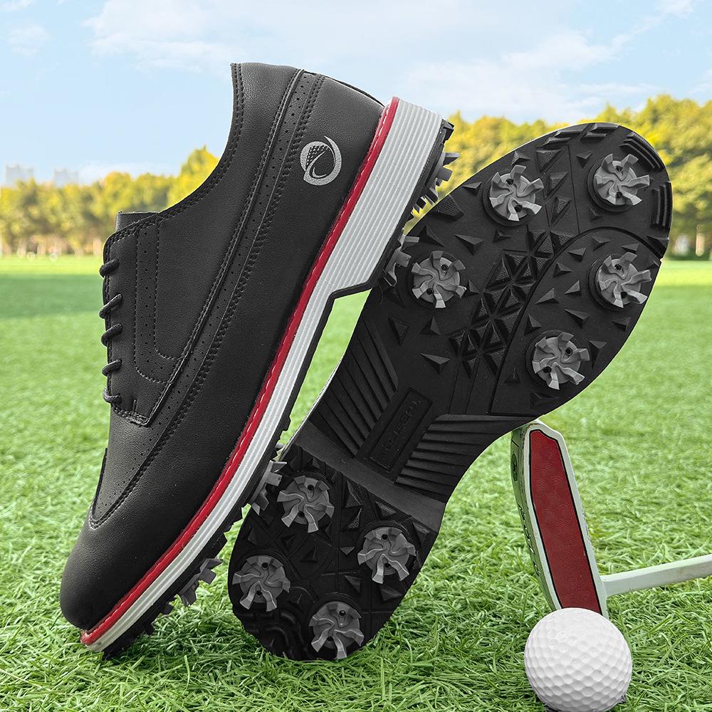 Men's Non-slip Spiked Golf Shoes - Outdoor Sports Casual with Embroidery
