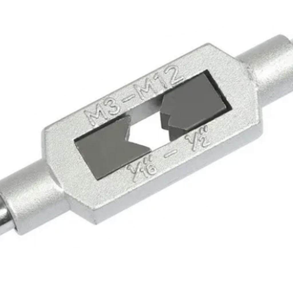 8 шт. Прямой шлицевой метчик Серебристый Быстрорежущая сталь Прямые канавки Метчик для нарезания резьбы с держателем для дрифта для дерева