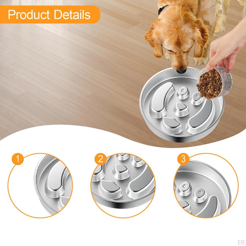 Dog Slow Feeder Bowl Cat Feeding Practical Easy to Clean Non Slip Durability Food Container