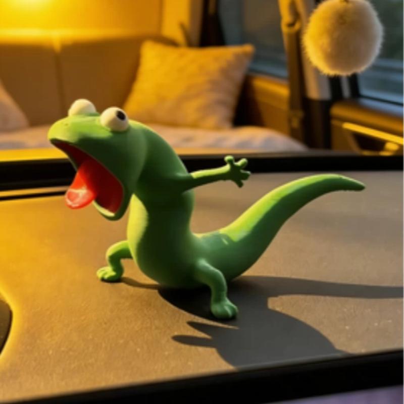 3D-печатная фигурка ящерицы Зеленая ящерица Декор Новая забавная фигурка-мем для украшения дома, офиса, стола Милый подарок Аниме Фильм Мерч