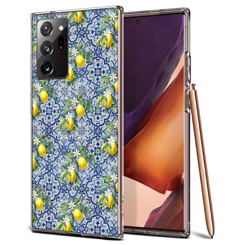 Mediterranean Lemon Phone Case for Samsung A55 A35 A25 A15 A07 A05S A16 A17 A26 A36 A37 A56 A57 Galaxy Note 20 10 A50S A71 A51 A