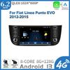 6,2 дюйма Для Fiat Linea Punto EVO 2012-2015 Android Автомагнитола Мультимедиа Радио Беспроводной Carplay Android Auto Wi-Fi 4G Экран