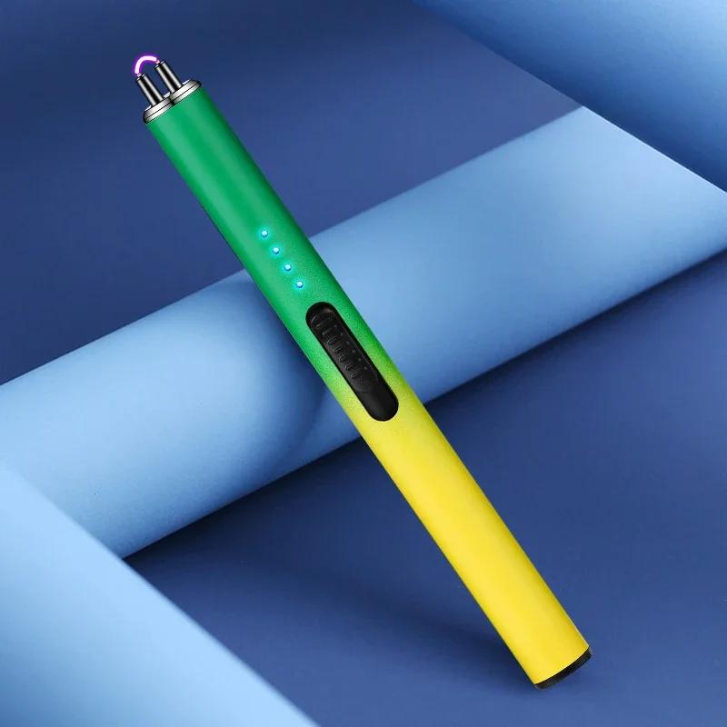 Кухонная зажигалка Type-C с заряжаемой плазменной дугой, импульсным воспламенителем, беспламенная ветрозащитная зажигалка с предохранительным выключателем для барбекю со свечами