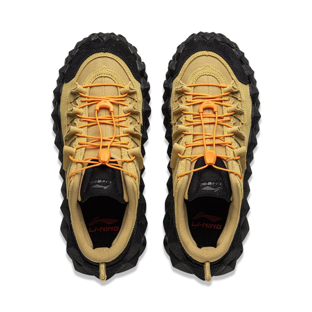 Li Ning Chuan Shan Trend Спортивные Амортизирующие Низкие Повседневные Кроссовки Унисекс Повседневная Обувь Желтый Черный AZGU181-4