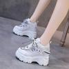 Fashion 9CM Autumn Women's Casual Sports Shoes High Platform Lacu-up Shoes Comfortable Women's Chunky Sneakers Breathable Outdoor Shoes