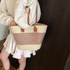 Large capacity woven straw vegetable basket bag women's summer 2025 new versatile leisure seaside vacation beach bag