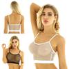 Sheer Bralette Bra Bustier Crop Tops Unpadded Mesh  Vest Crop Tank Top Female Lingerie