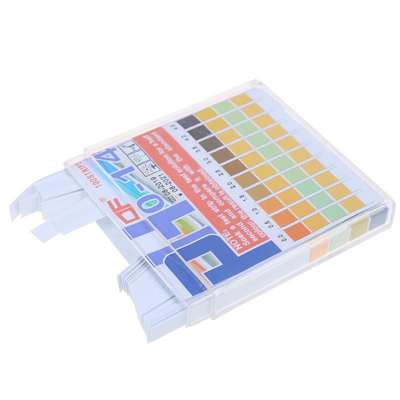 Универсальные бумажные полоски для измерения pH, измерение кислотного и щелочного уровня, полный диапазон 0–14