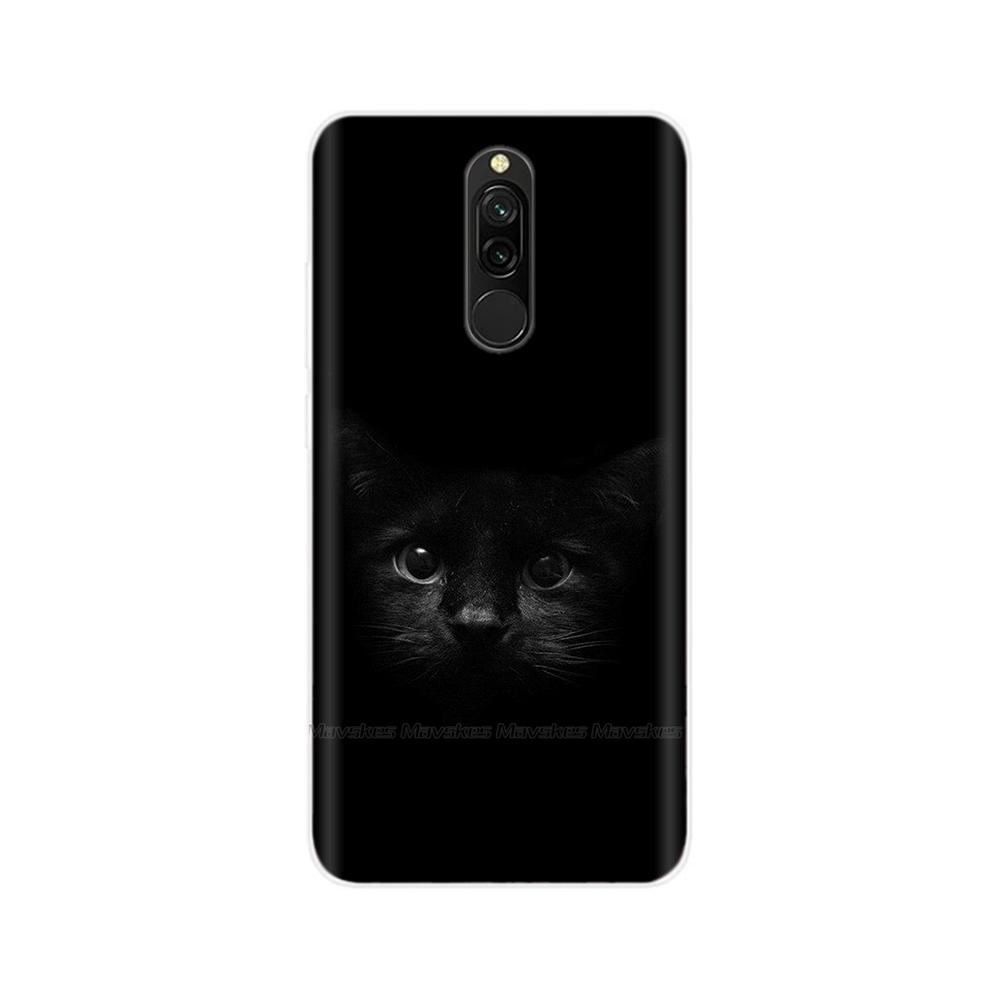 Чехол для Redmi 8 8A Pro, ТПУ Силикон, Ударопрочный, Чехол с Кошкой для Телефона, Для Redmi 8 8A 7 7A redmi7, Прозрачный, Печать, Мягкий