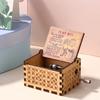 Wooden Hand-cranked Musical Box To My Wife Theme Carving Music Box Home Decoration for Halloween Christmas