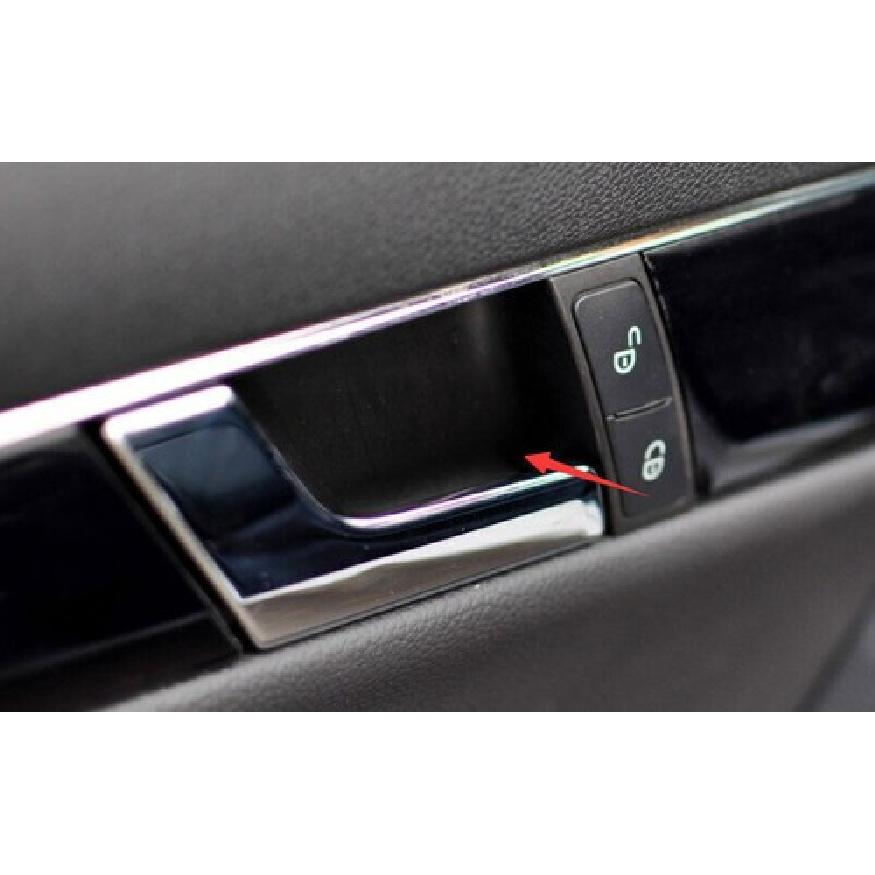 Inner Door Bowl Sticke Panel For Benz C-Class Real Red Carbon Cover Trim 2007-14