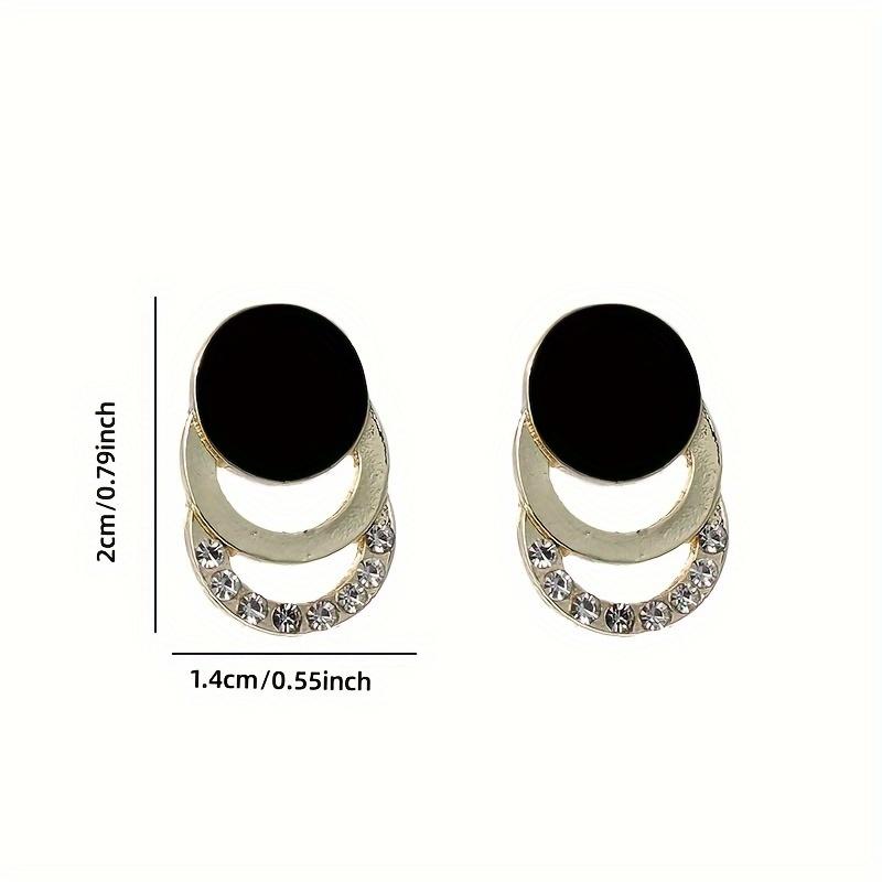 Модные черные геометрические серьги-гвоздики для женщин, элегантные украшения для свадебной вечеринки