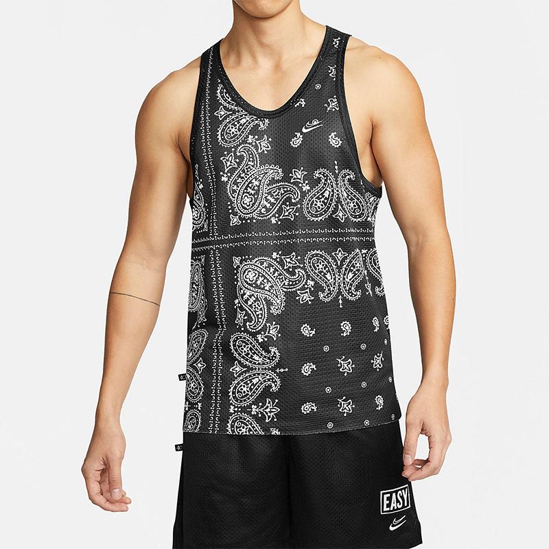 Nike Dri-FIT дышащая повседневная майка без рукавов с цветком кешью для мужчин, черная DH7372-010