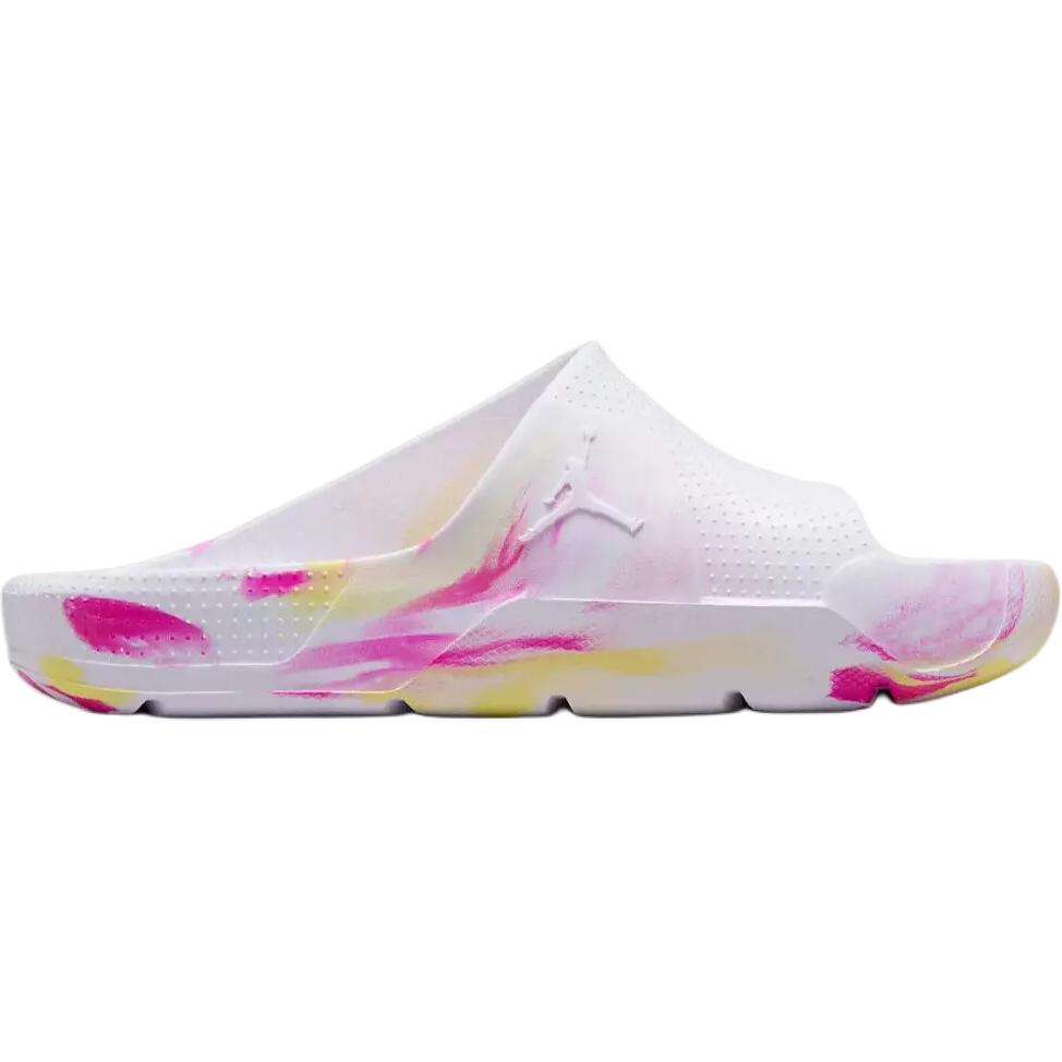 Air Jordan Post Slide GS White Fuchsia Marbled Kids Sneakers Laser-Fuchsia Light-Laser-Orange FZ3154-156