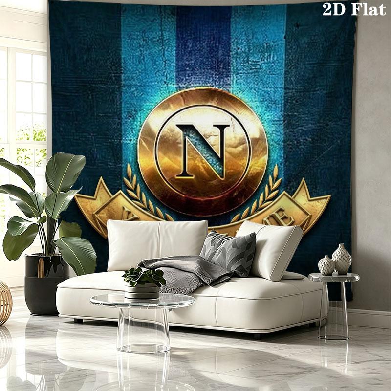 SSC Napoli Custom Name Wall Tapestry Aesthetic Wall Hanging Printed Fabric Blanket Decorative Tapestries for Bedroom Living Room Home Decor