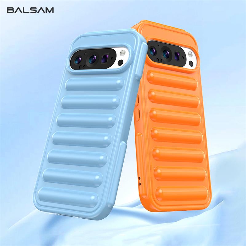 Однотонный 3D-капсульный противоударный чехол для телефона Google Pixel 9 8 Pro XL 8A Air Cushion Armor Защитный мягкий прозрачный чехол из ТПУ