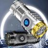1-2Pcs Type-C Rechargeable Waterproof Flashlight Adjustable Brightness Flash Light Super Bright Powerful Handheld Flashlight