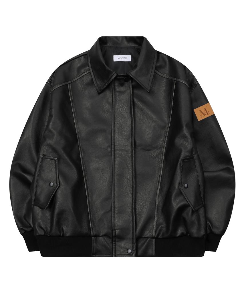 Mucent Glow Vintage Washed Leather Jacket (Unisex)
