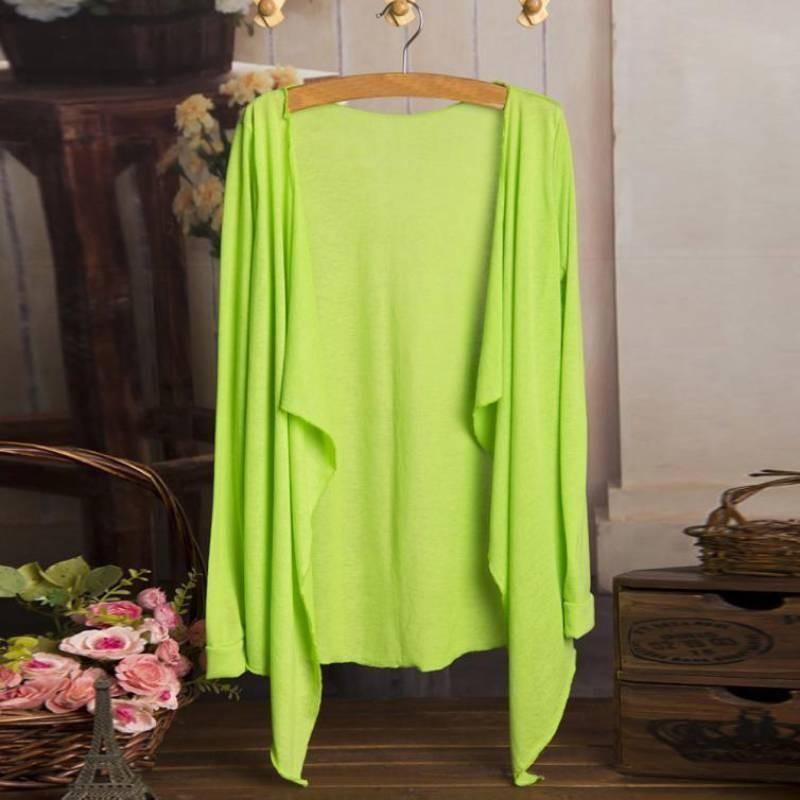 Elegant Korean Long Sleeve Sun Protection Shirt Lightweight Airy Cardigan For Women