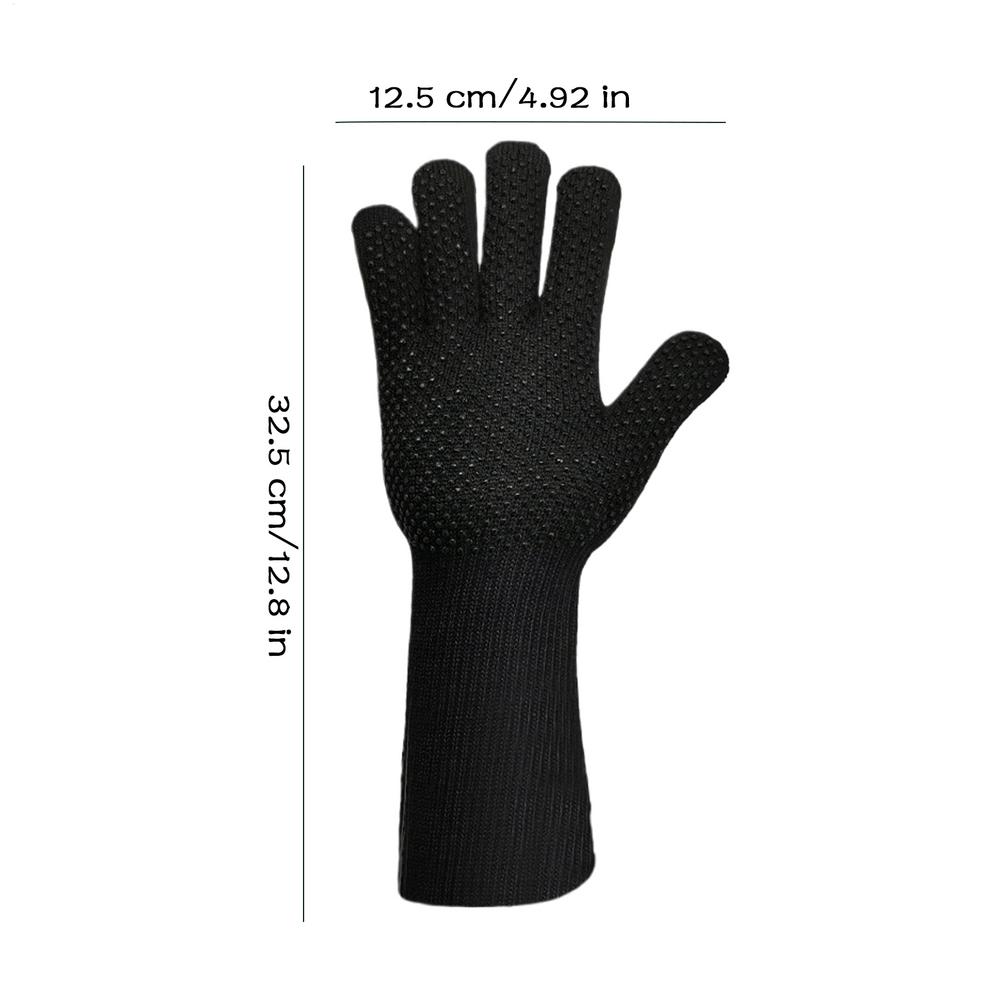 Силиконовые кухонные перчатки для гриля, прихватки для духовки с очень длинным запястьем, перчатки против ожогов, нескользящие перчатки для выпечки для домашних поваров