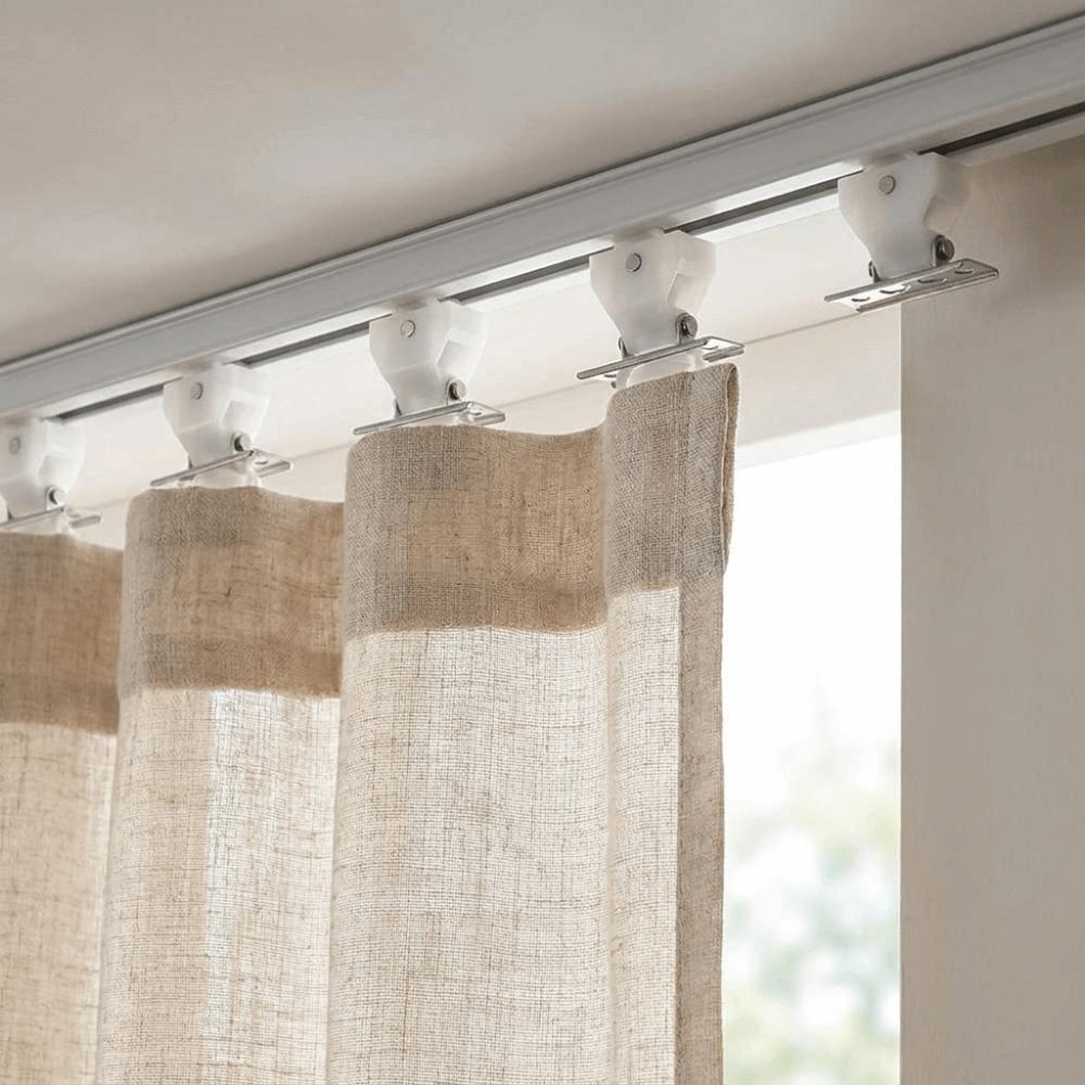 4pcs Smooth Sliding Roman Shades Hardware Easy Install Blinds Track Wheel Daily Use