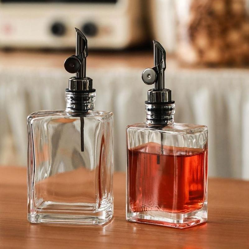 Диспенсер для кофейного сиропа Стеклянный контейнер для масла с дозатором из нержавеющей стали Стеклянная бутылка-диспенсер для оливкового масла Диспенсер для масла и уксуса