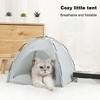 Pet Tent Bed with Canopy Portable Cat Bed Elevated Pet Cot Breathable Soft Cat Tent Nest for Indoors Outdoors Travel Beach
