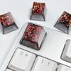 DIY Смола Персонализированная Металлическая Золотая Фольга Колпачок Клавиши Прозрачный DIY Cross Axis Механическая Клавиатура Колпачок Клавиши Аксессуары для Клавиатуры