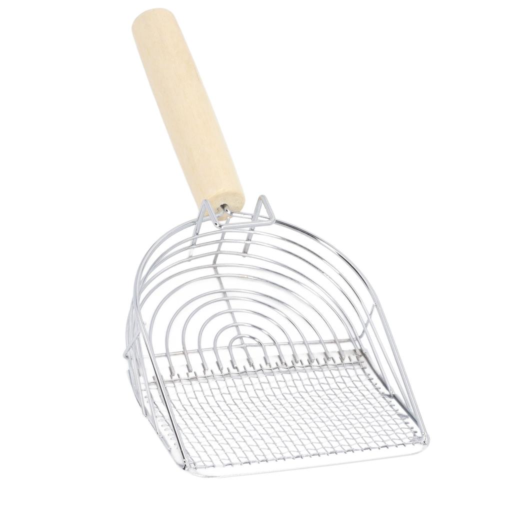 Совок для кошачьего туалета Сетка Овальный С просеиванием Эргономичная ручка Нержавеющая сталь Лопатка для кошачьего туалета для